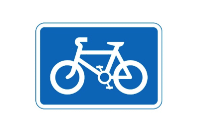 cycle path sign